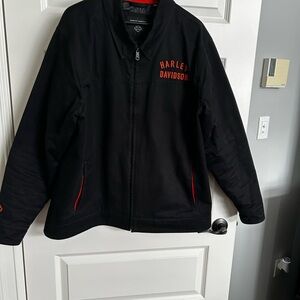 Harley-Davidson Black and Red Varsity Jacket